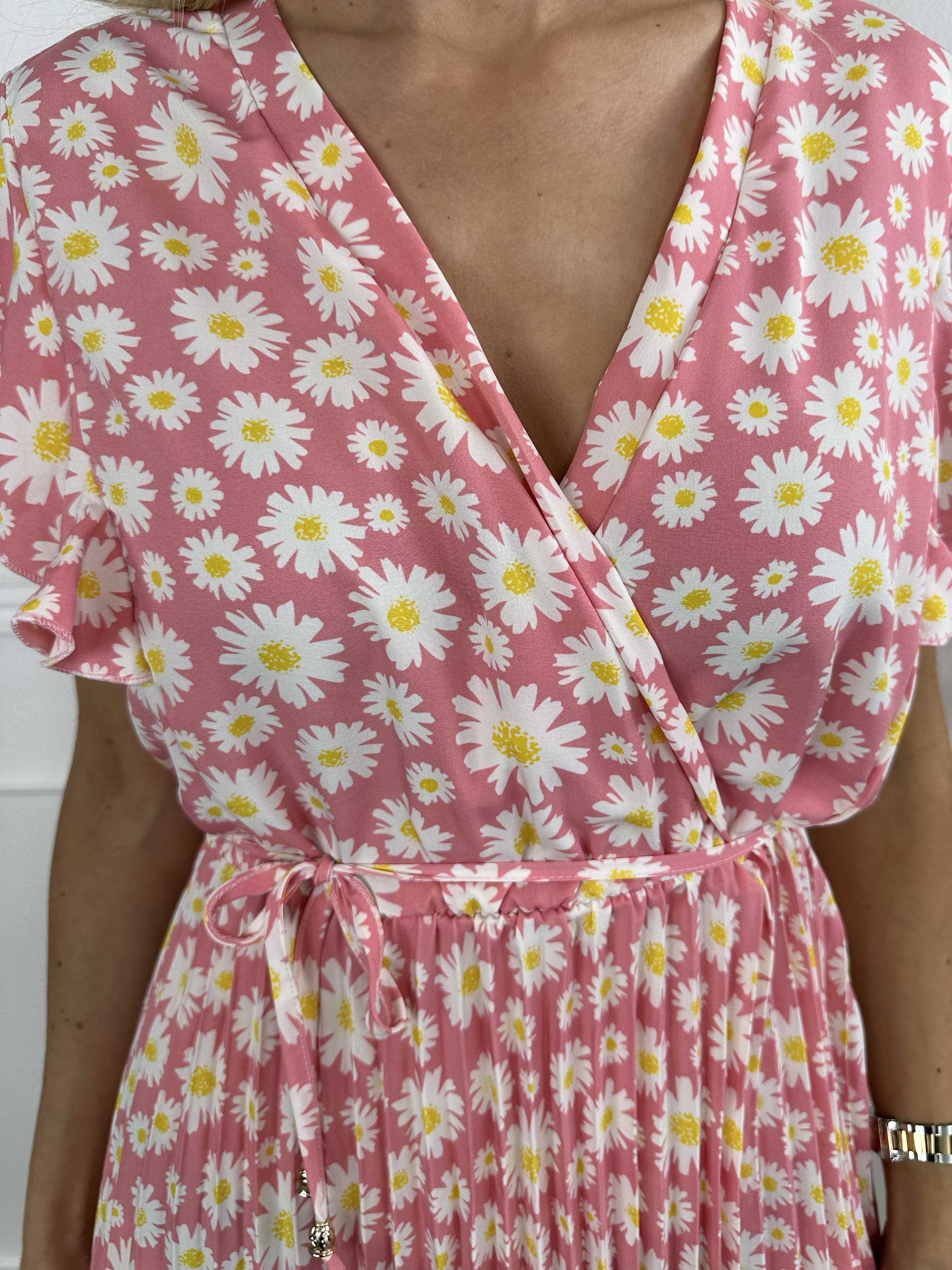 Callidora Flower - Blommig klänning med veck och volanger